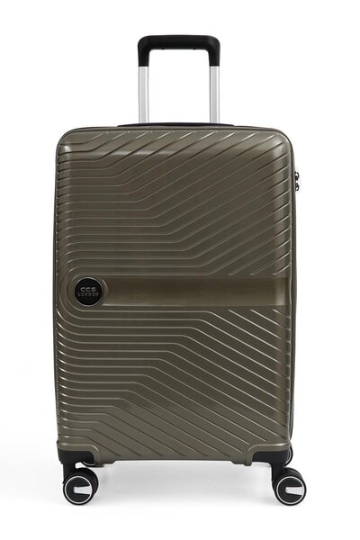 ÇÇS Yeşil Polipropilen Dayanıklı Kırılmaz Unisex Büyük Boy Valiz