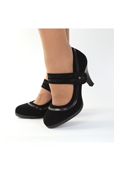 velina black high heels