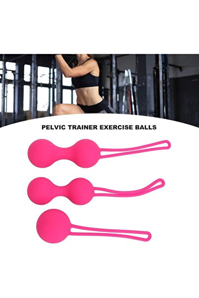 Byzon Kegel Zevk Topları 3`lü Set - Pembe