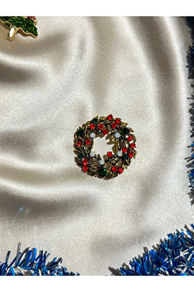 asal jewelry Yılbaşı Çelenk Broş