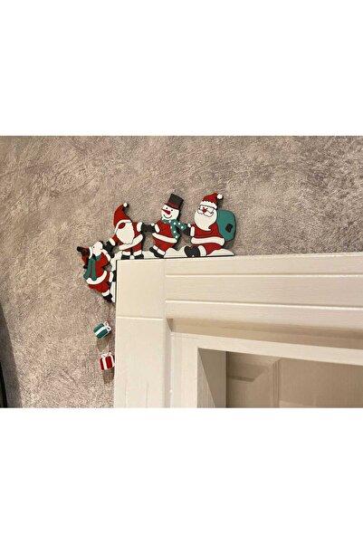 HaBu Lab تمثال ديكور لباب السنة الجديدة - سلسلة سانتا كلوز ورجل الثلج |   زخر...