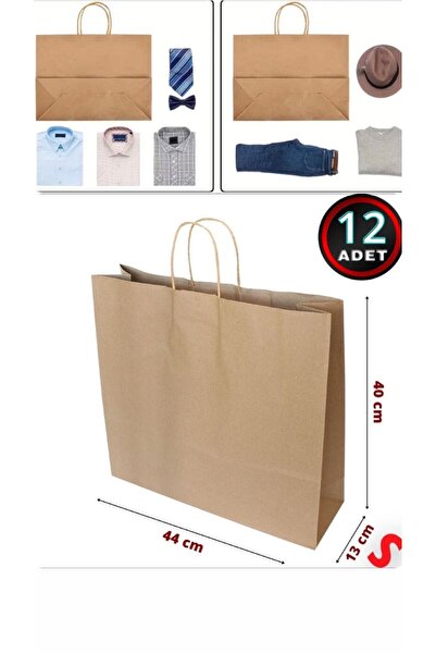 figanlar ambalaj HEDİYELİK BÜYÜK BOY 44x40x13 cm Kraft çanta hediye poşeti ka...