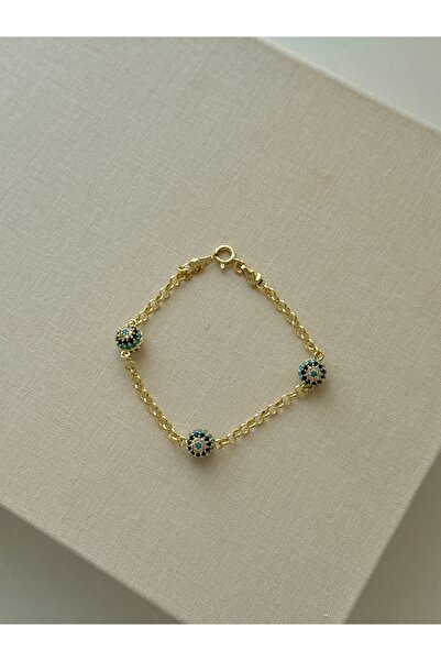 YOUES JEWELRY Steel Vip Evil Eye Beaded Stone Gold Women's Bracelet for Women