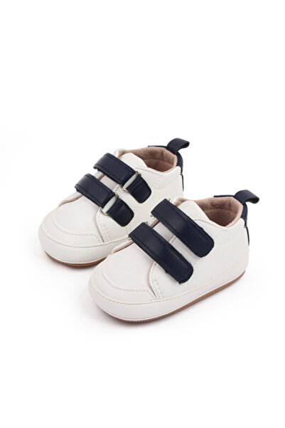 Superbaby Adidasi albi cu barete negre