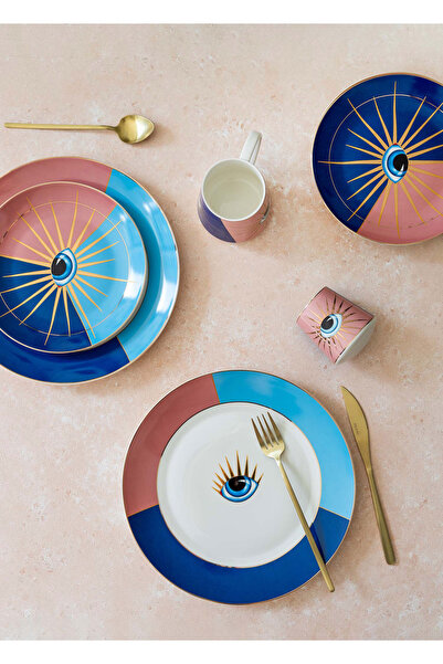 RİVO HOME DECOR The Mia Eye Serving Plate for 6 People