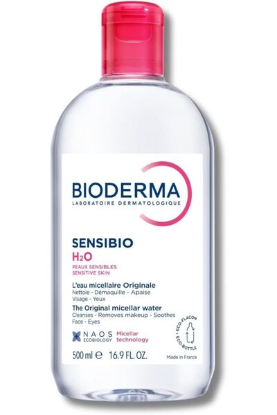 Bioderma ماء ميسيلار لإزالة المكياج Sensibio H2O - للبشرة الحساسة، 500 مل
