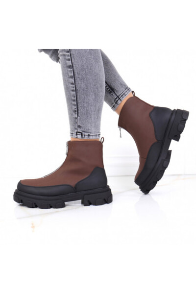 ALORA brown fur-lined boots