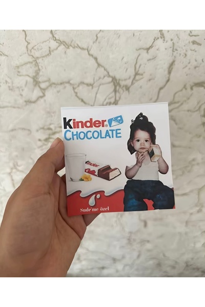 TAŞ DEVRİ HEDİYELİK Kişiye Özel Kinder Çikolata Fotoğraflı