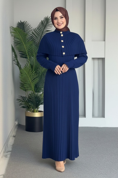 hibiscus Nikah Abiye Women's Long Sleeve Pleated