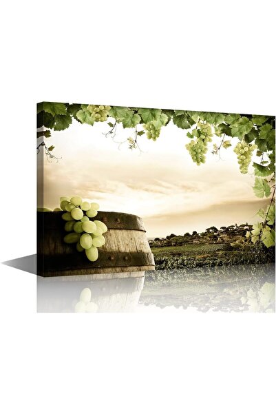 ALAYRA International طباعة قماشية على شكل برميل عتيق عند غروب الشمس في مزرعة العنب والكروم، ديكور منزلي، 40×60 سم