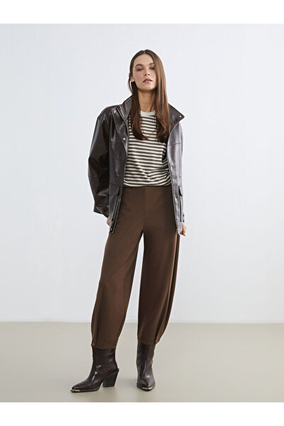 LC Waikiki Lcw Vision Brown Elastic Waist Women's Trousers