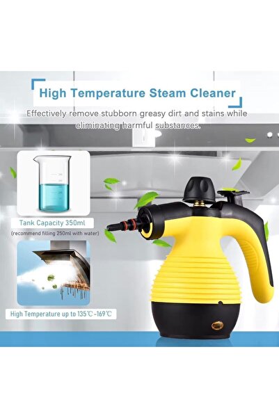 Generic 1500W Handheld Steam Cleaner 350ml High Pressure Portable 9 Accessories Kitchen Car Window