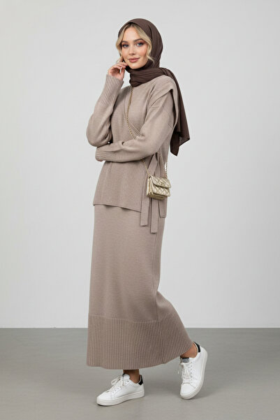 hibiscus Comfortable Tunic Dress Women Corded Fabric with Belt