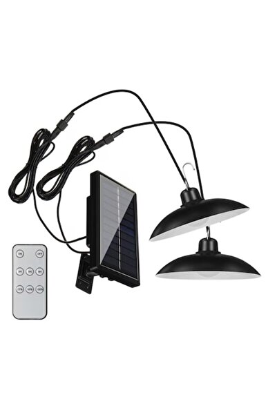 Att Σετ 2 ηλιακών λαμπτήρων, LED, IP66, Μαύρο ®