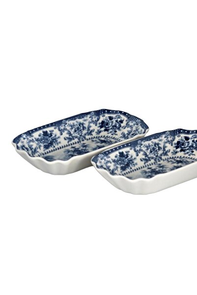Lucky Art Florantine 17cm 2-Piece Presentation Plate Set Blue