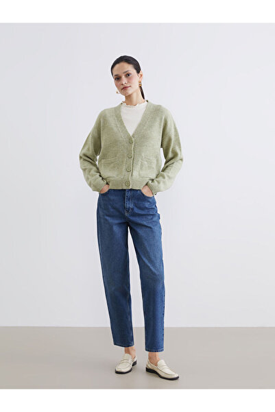 LC Waikiki Indigo barrel fit women's jean pants from plus-store