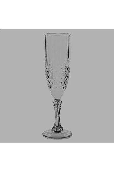 OEM Transparent Plastic Champagne Glass with Pattern 230ml