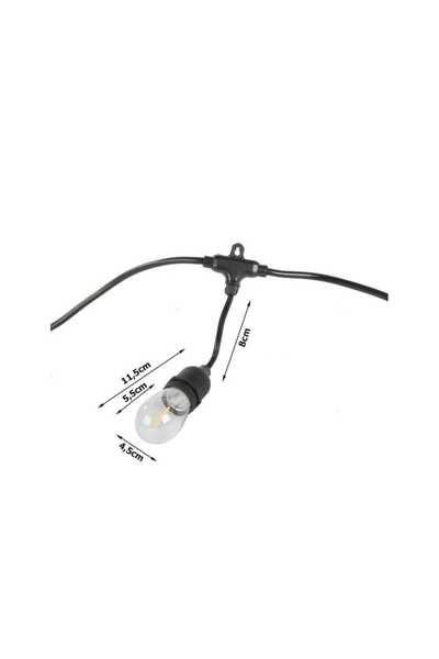 WTO Garden light garland, WTO®, 20 bulbs, 2 W, 20 m, IP44, interconnectable, warm light