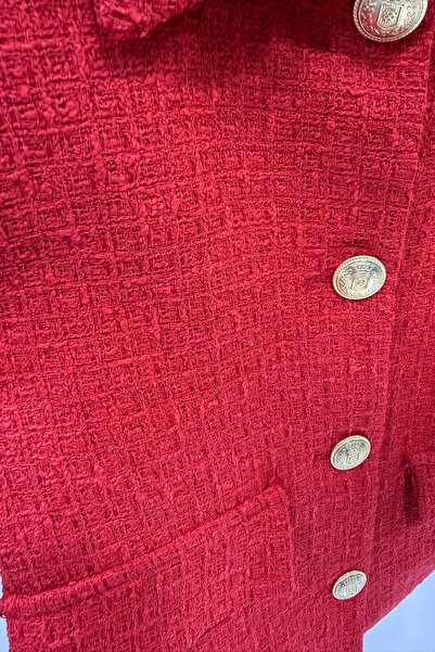 Suziş Дамско късо яке с подплата от туид с мотив на нар 4S004