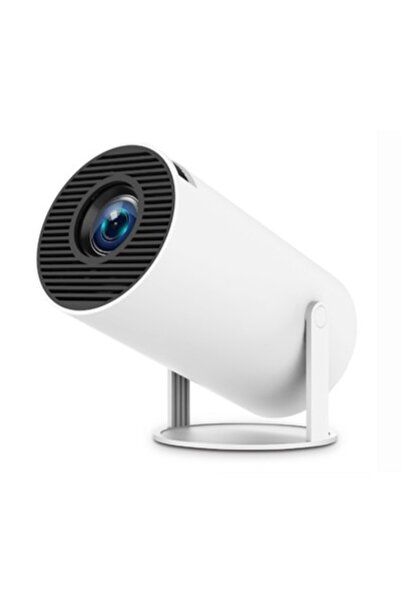 Flippy HY300 Portable Cylindrical Video Projector, Flippy, Compatible with Android/iOS, 18 x 11 x 6 cm, White