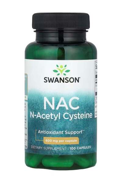 SWANSON N-Acetyl Cysteine Antioxidant Support 600 mg 100 Capsules