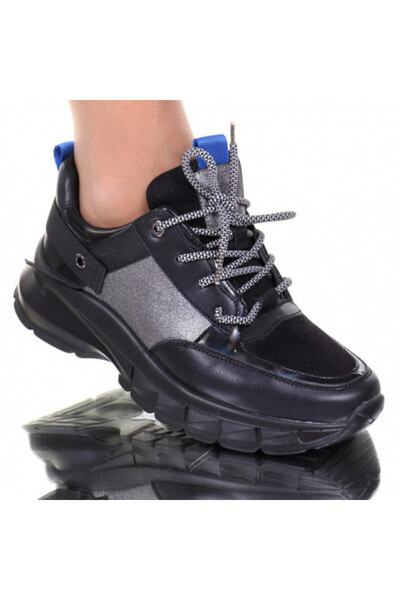 georgina Black -Leather Sneakers