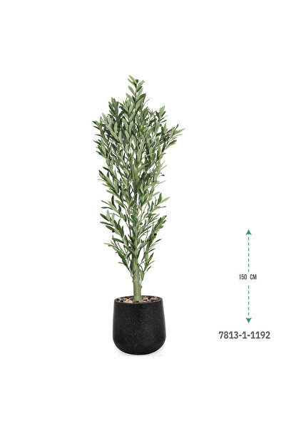 co arma Artificial olive tree, 150 cm tall, mimicking a natural olive tree