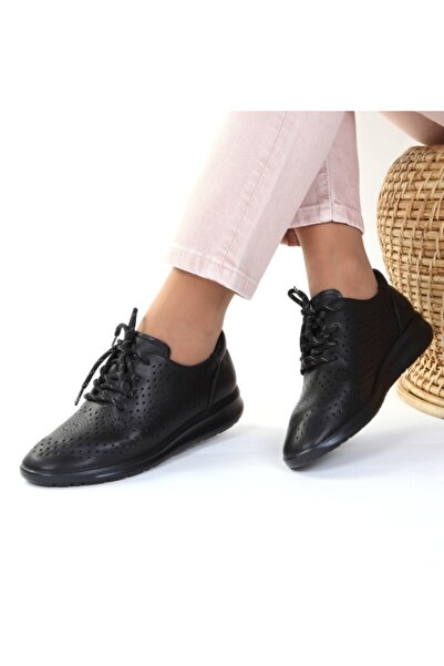 Mavi Black Perforated Casual Shoes