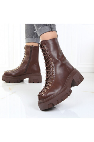 Mabel Brown Fur-Lined Boots
