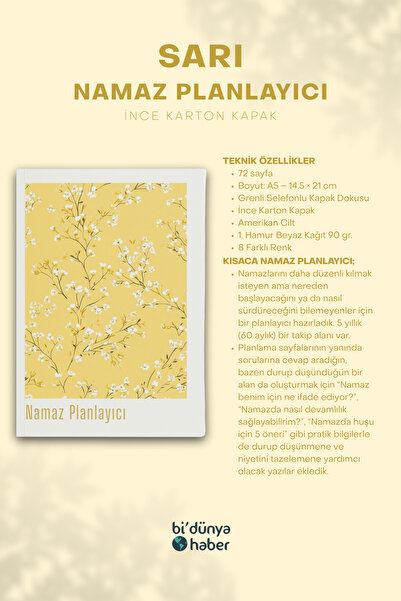 Bi Dünya Haber My 5-Year Prayer Planner Notebook - Yellow