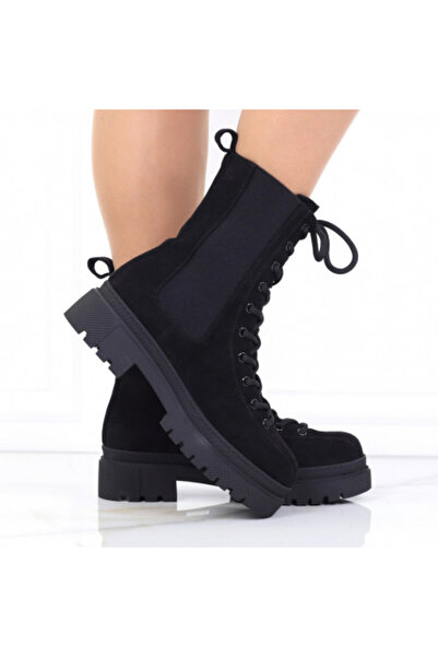 Amila Black Fur-Lined Boots