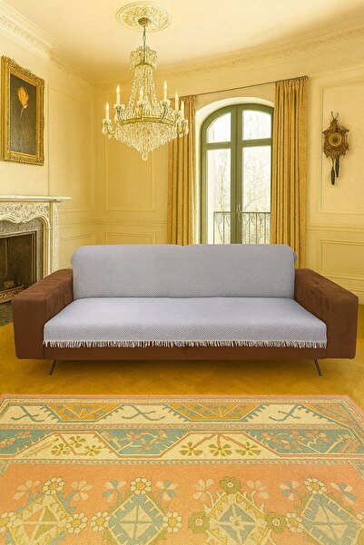 LUNGA VİTA Barley Pattern Woven Sofa Cover 170X210 100% Cotton Sofa Cover