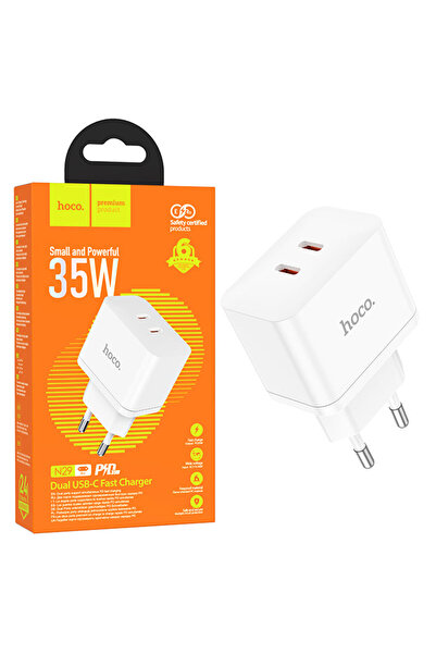 Hoco Incarcator Retea (N29) , 35W, 2xUSB-C, PD, White