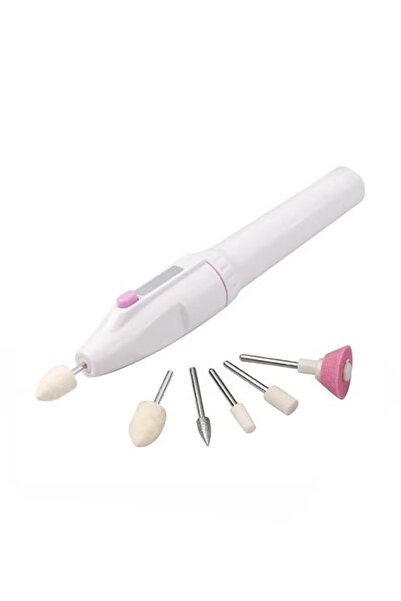 Generic Electric nail care device, with 5 interchangeable heads, for polishing, shaping and nail care