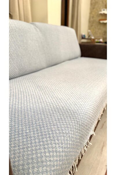 LUNGA VİTA Barley Pattern Woven Sofa Cover 170X210 100% Cotton Sofa Cover