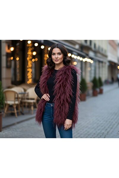 Rabiossa Women's Feather-Detail Imported Vest