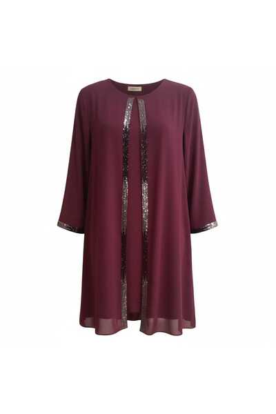 HESNA Crystal Stone Chiffon Tunic