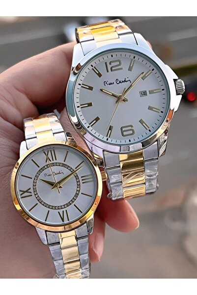 Pierre Cardin Special Steel Cord Couple Wristwatch for Men and Women 30 Mt Waterproof Cf.Pr8046.M3