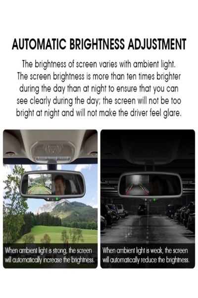 Smart 4.3 Car Rearview Dash Mirror with LCD TFT Mirror Color Screen Dash Mirror For TOYOTA