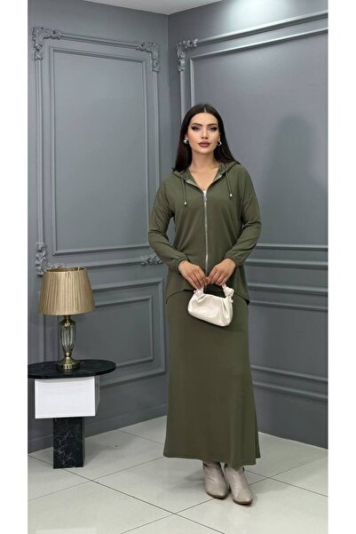 Genesis cannes Green Color Hooded Double Long Suit