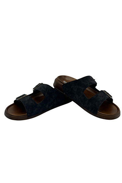 Witta Leather Double Strap Anatomical Men's Slippers