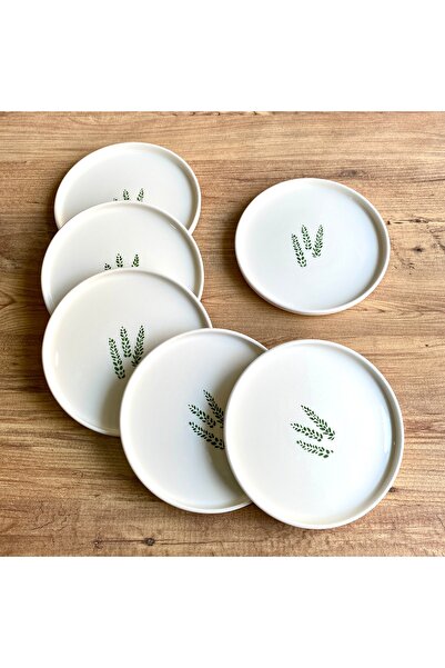 Nokta Kahvaltı takımı Ortada buğday baskılı 6 parça tokyo serisi 6kişilik M8