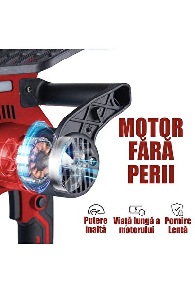 Campion CMP XForce Mini Chainsaw with 2 Batteries, 1800W Brushless Motor, Chain Lubrication, 12-inch Bar