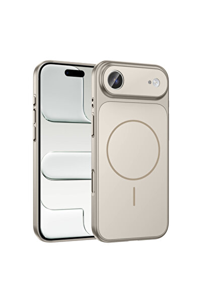 Paladyum Case iPhone 17 Air Compatible Premium Ag Glass Gray Cover