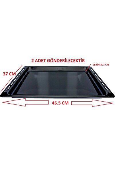 SERHAT DENİZ Alpina Ankastre Emaye Fırın Tepsisi 2 ADET 45,5 Cm X 37,5 Cm