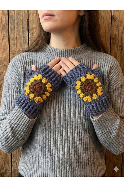 MESKSTORE El Örgüsü Motifli Eldiven S/L Aralığında Beden Seçeneği