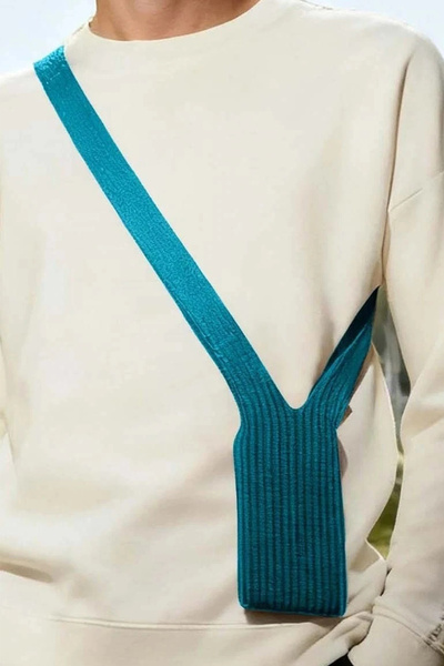 WANNA PROTECT iPhone Cross Pocket Mesh Phone Bag Strap Compatible with All Phones 80cm