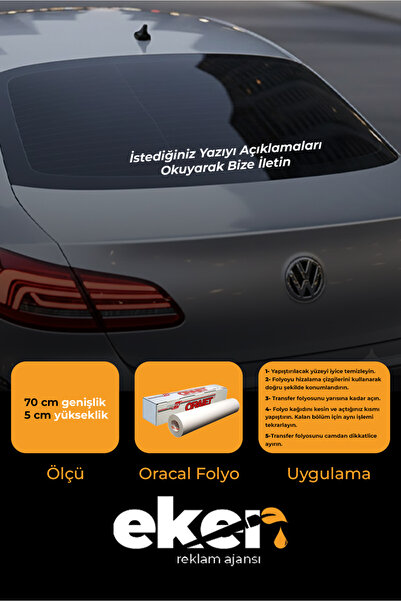 Eker Reklam Ajansı نص مخصص للسيارة (70×5 سم)