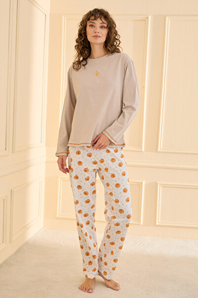 TURAY Katebush 100% Cotton Long Sleeve Women's Pajama Set