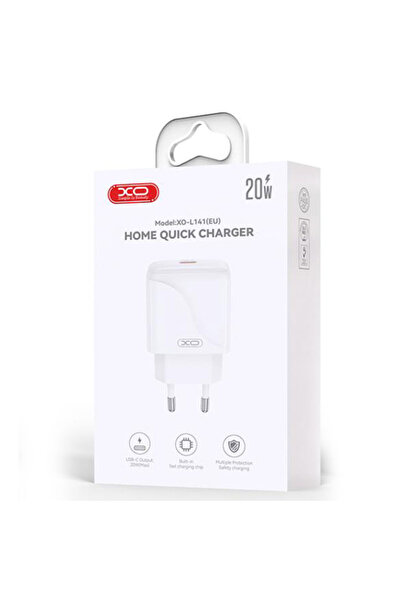 Xo Mains Charger (L141), PD20W, 1xUSB, FastCharge, WHITE